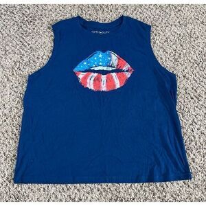 Fifth Sun Women's blue tank top‎ size X-Large